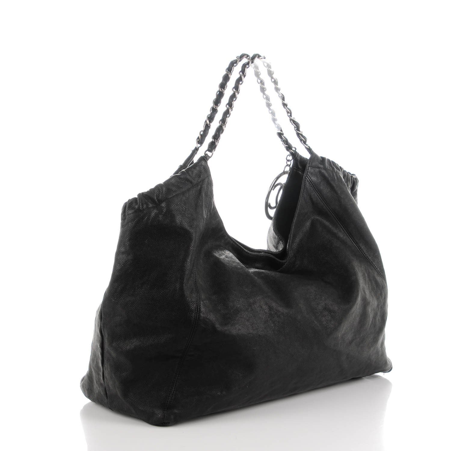 Chanel Distressed Caviar XL Coco Cabas Black 3 of 7