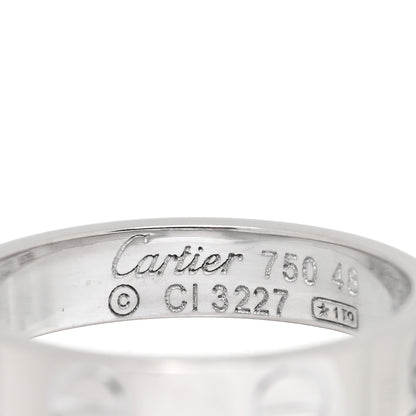 Cartier 18K White Gold 3.5mm LOVE Wedding Band Ring 48 4.5 4 of 4