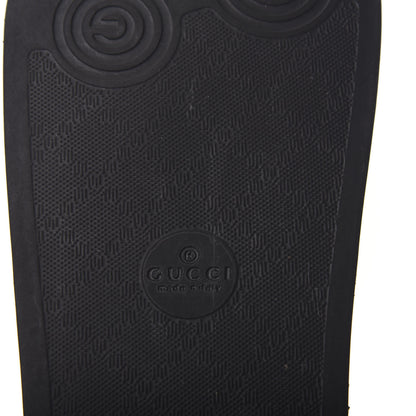 Gucci Rubber GG Monogram Perforated Womens Slide Sandals 39 Black 8 of 10