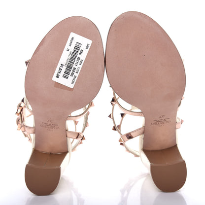 Valentino Garavani Metallic Nappa Rockstud 90mm City Sandals 37 Rame Platino 6 of 10