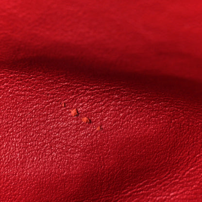 Chanel Caviar Chevron Quilted Jumbo Double Flap Dark Red 12 of 14