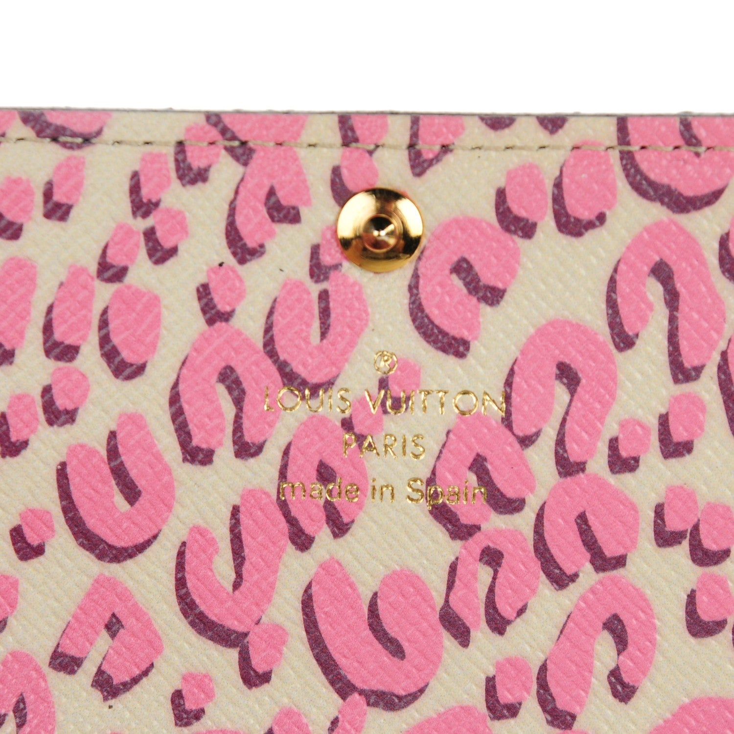 Louis Vuitton Monogram Leopard Sarah Wallet Blanc Corail 6 of 9
