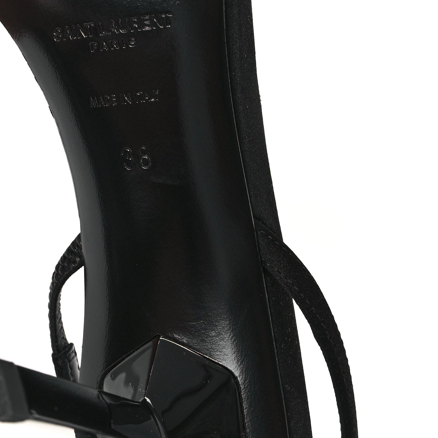 Crepe Satin Rendez Vous Slingback Sandals  38 Black