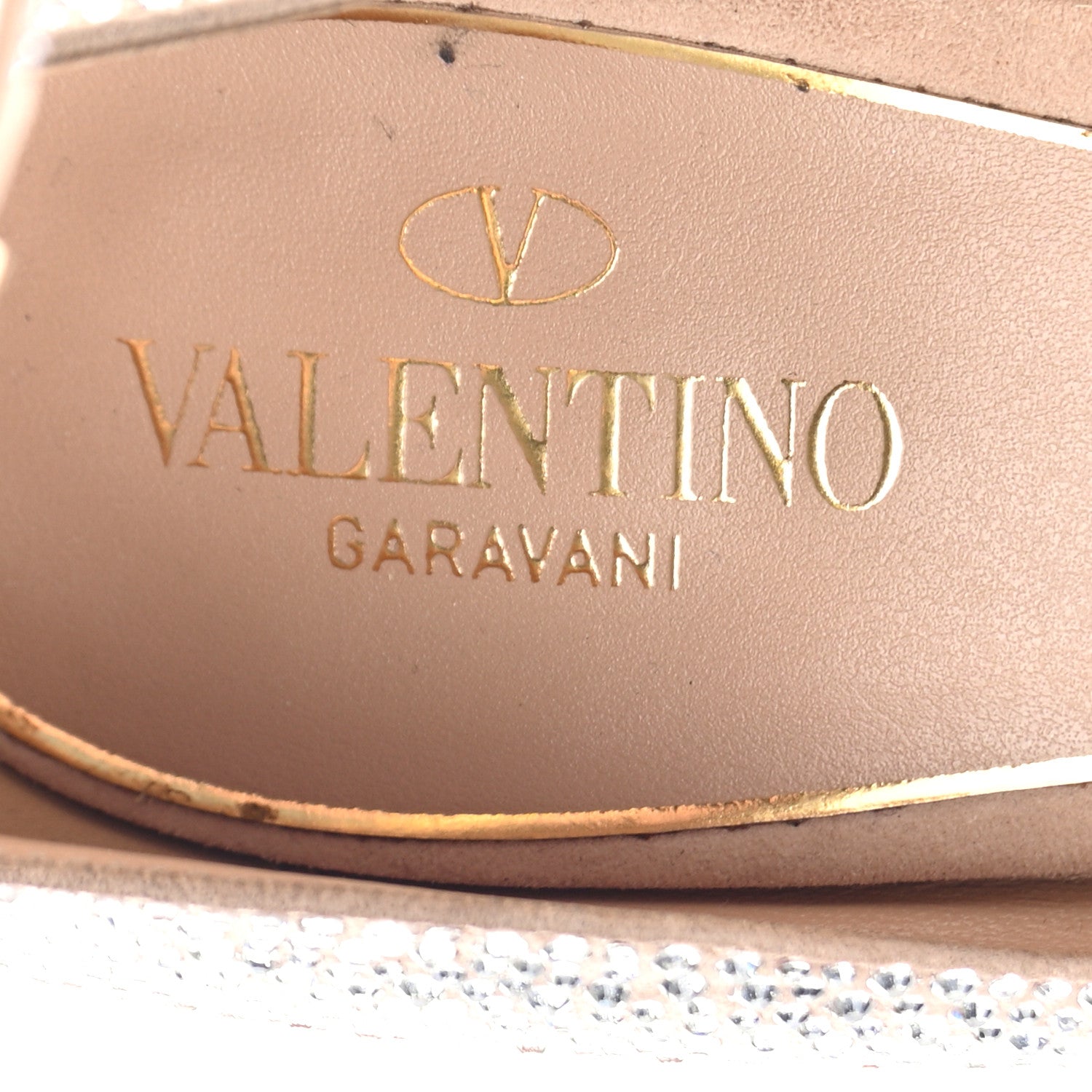 Valentino Garavani Crystal Suede Tan-Go 55/155mm Platform Pumps 39.5 Rose Cannelle 7 of 8