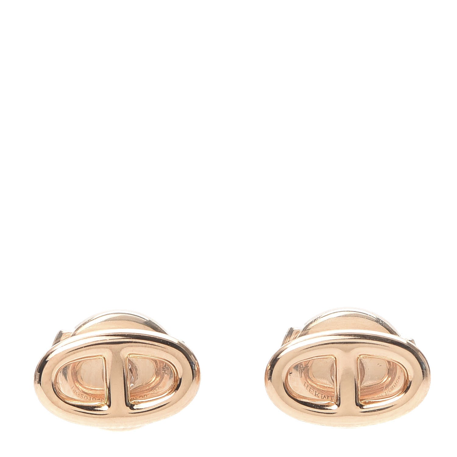 Hermes 18K Rose Gold TPM Farandole Stud Earrings 1 of 6