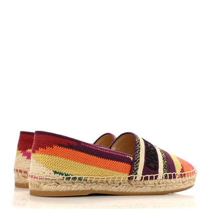 Christian Dior Cotton Embroidered Patchwork Granville Espadrille 36.5 Multicolor 4 of 9