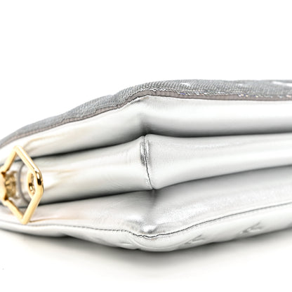 Louis Vuitton Satin Sequin Embroidered Monogram Coussin BB Silver 8 of 9