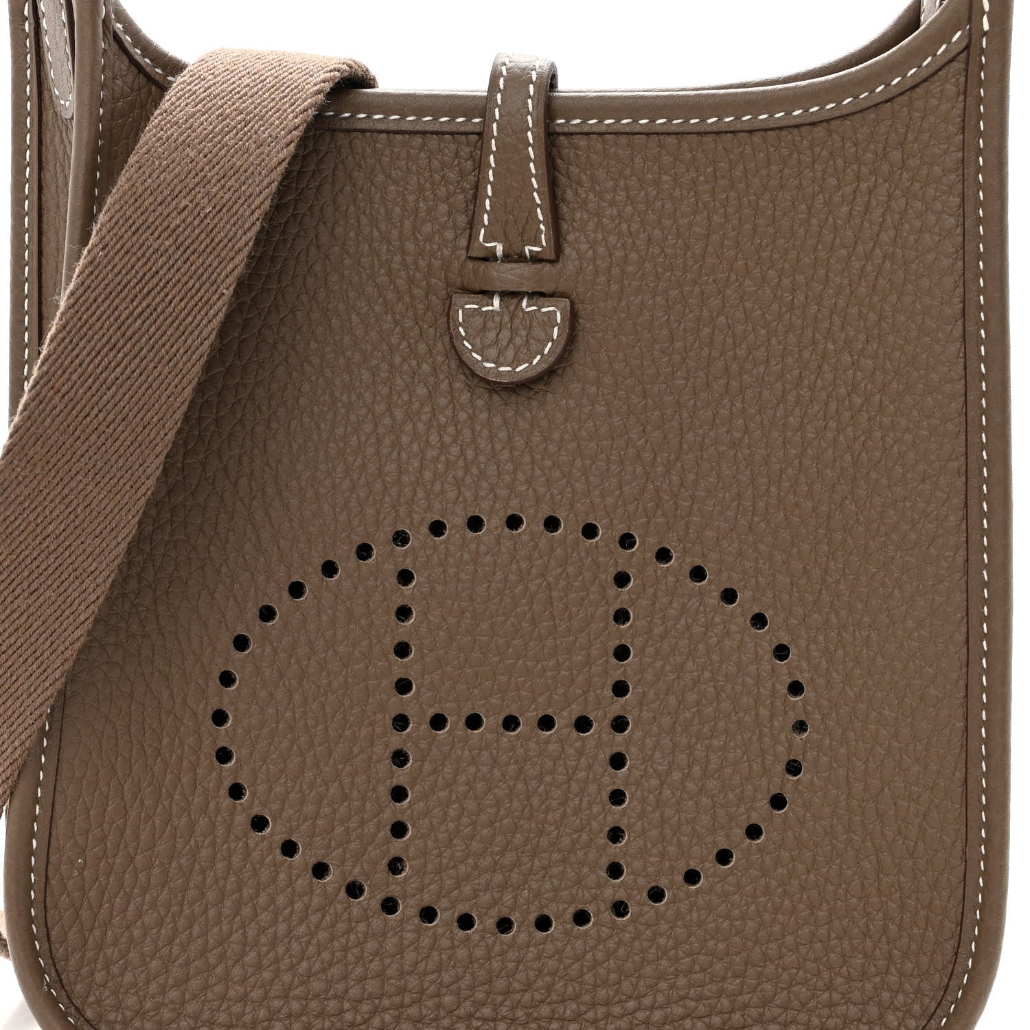 Hermes Taurillon Clemence Evelyne TPM Etoupe 8 of 11
