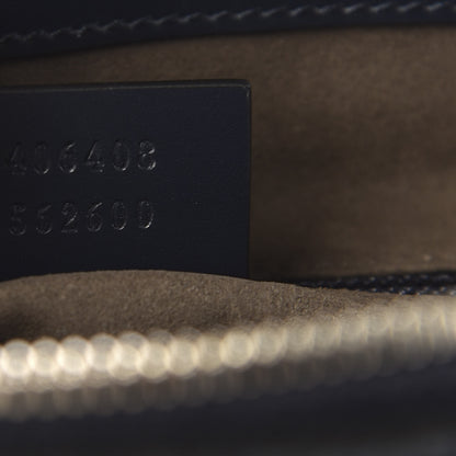 Gucci Guccissima Signature Medium Flat Messenger Bag Blue 8 of 9