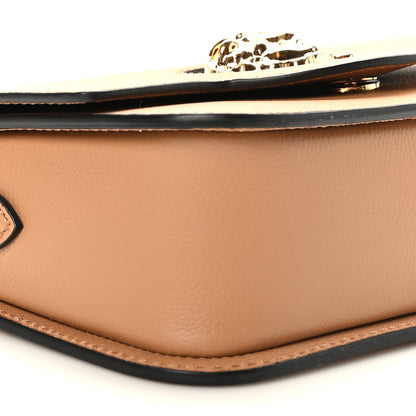 Versace Grained Calfskin La Medusa Flap Shoulder Bag Brown 7 of 8