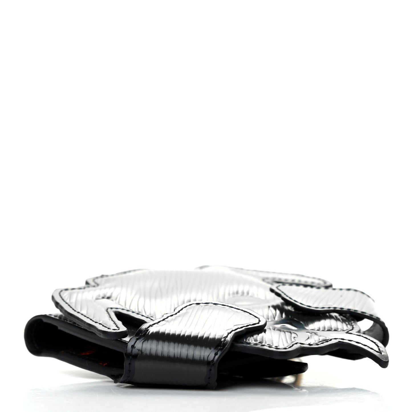 Calfskin Epi Catogram Dog Card Holder Gris