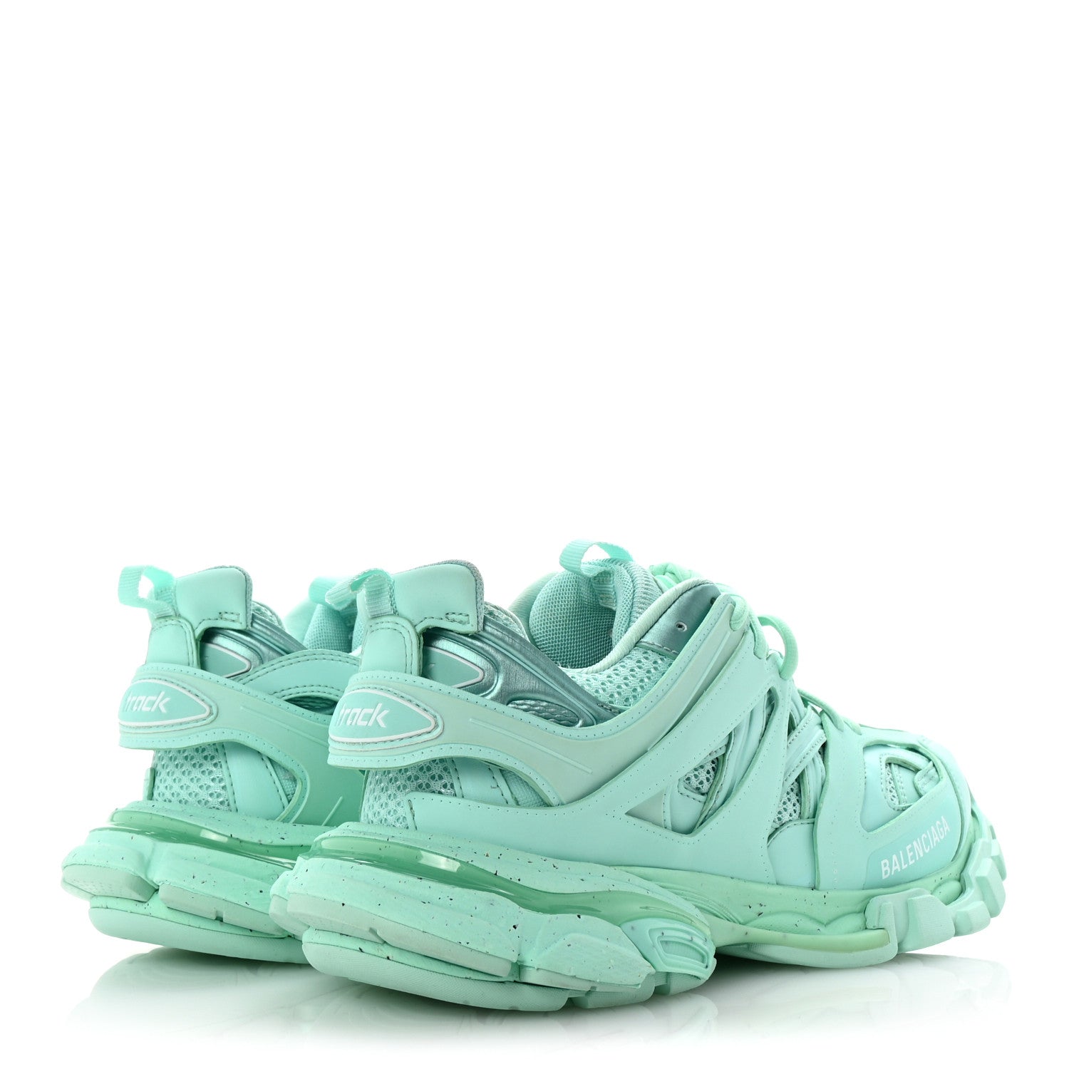 Balenciaga Rubber Mesh Fabric Monocolor Recycled Sole Womens Track Sneakers 40 Mint 5 of 13