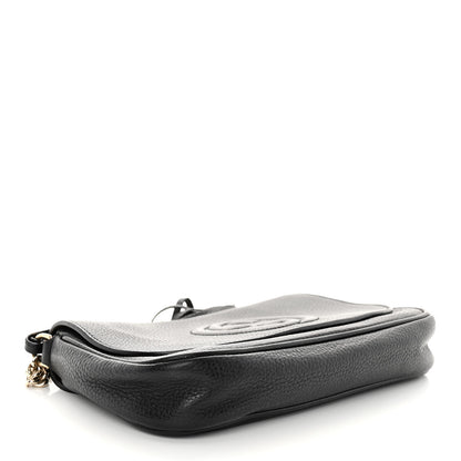 Gucci Pebbled Calfskin Medium Soho Flap Crossbody Black 4 of 13