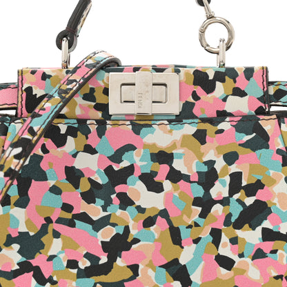 Fendi Vitello Seta Granite Micro Peekaboo Iconic Satchel Multicolor 9 of 13