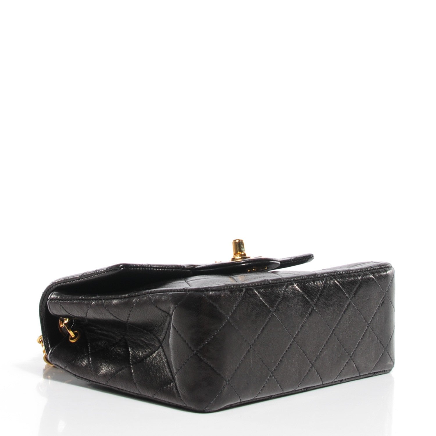 Chanel Lambskin Quilted Mini Square Flap Black 5 of 10