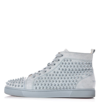 Christian Louboutin Mens Suede Louis Spikes Flat Sneakers 42.5 Blue 1 of 13