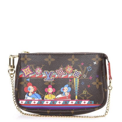 Louis Vuitton Monogram 2020 Christmas Animation Bumper Cars Mini Pochette Accessories Coquelicot 1 of 10