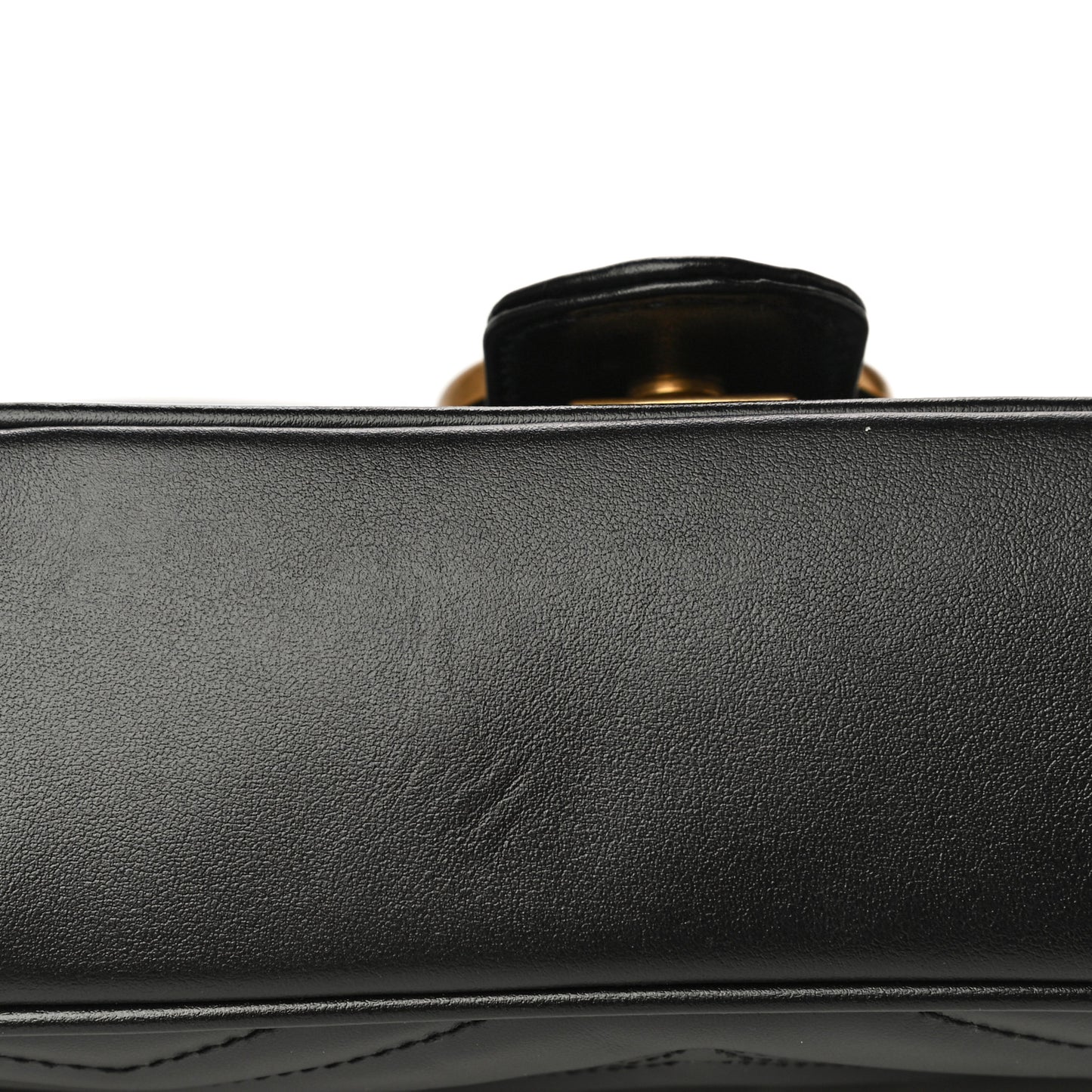 Calfskin Matelasse Mini GG Marmont Shoulder Bag Black