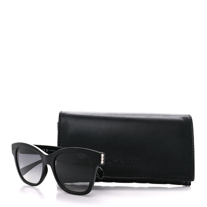 Chanel Acetate Polarized Pearl CC Square Sunglasses 5482-H Black 8 of 8