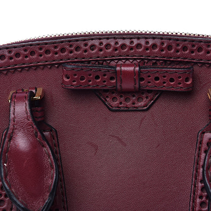 Burberry Calfskin Small Orchard Bowling Bag Burgundy Red 15 of 15
