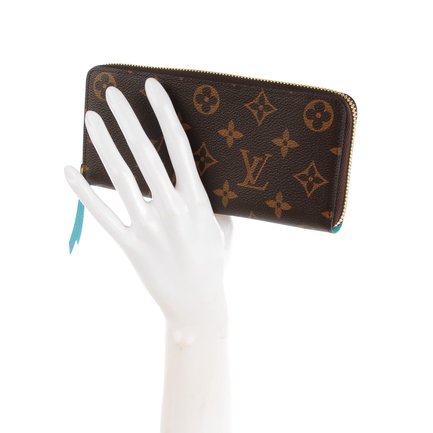 Louis Vuitton Monogram Clemence Wallet Turquoise 2 of 7