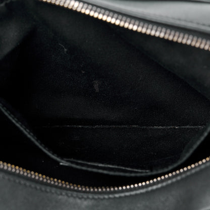 Saint Laurent Raffia Canvas Monogram Lou Camera Bag Black 11 of 12