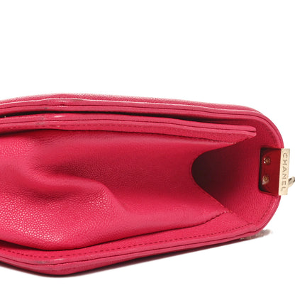 Chanel Caviar Quilted Medium Boy Flap Dark Pink 9 of 11
