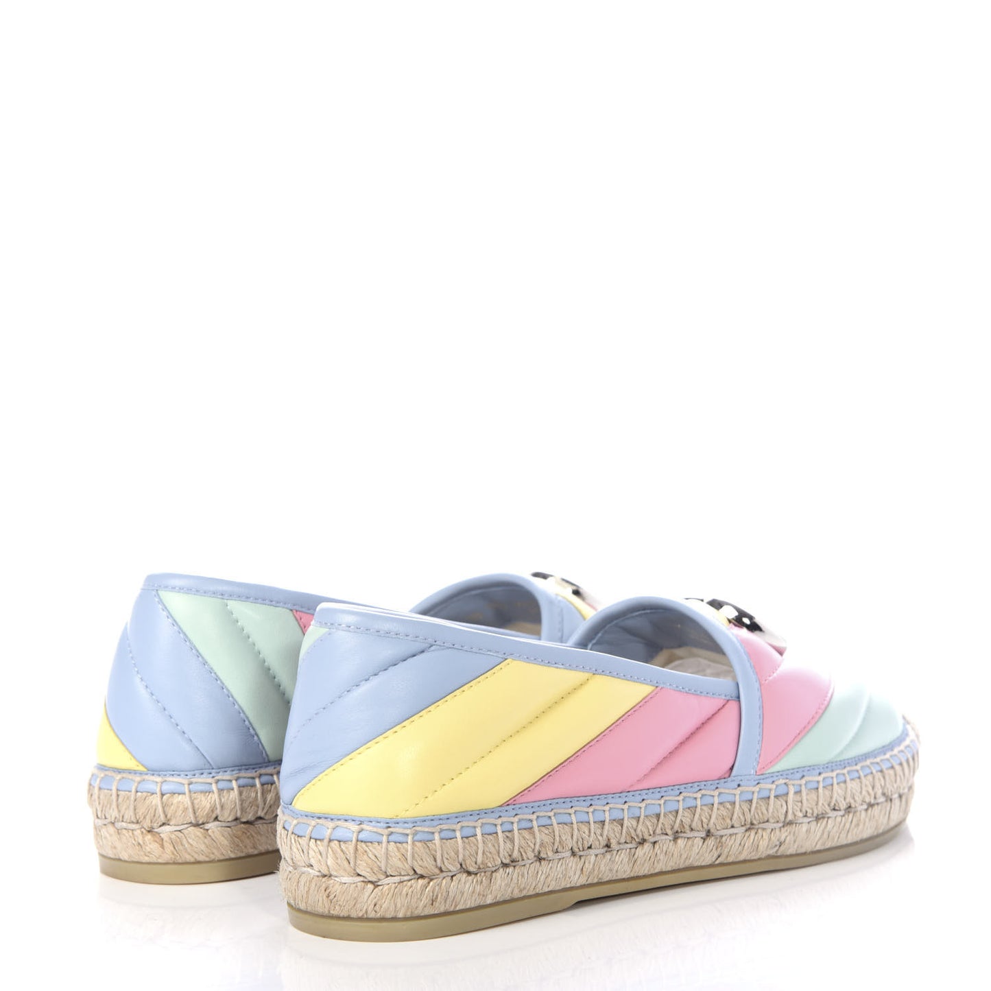 Nappa Matelasse Diagonal GG Marmont Espadrilles 36 Multicolor Pastel