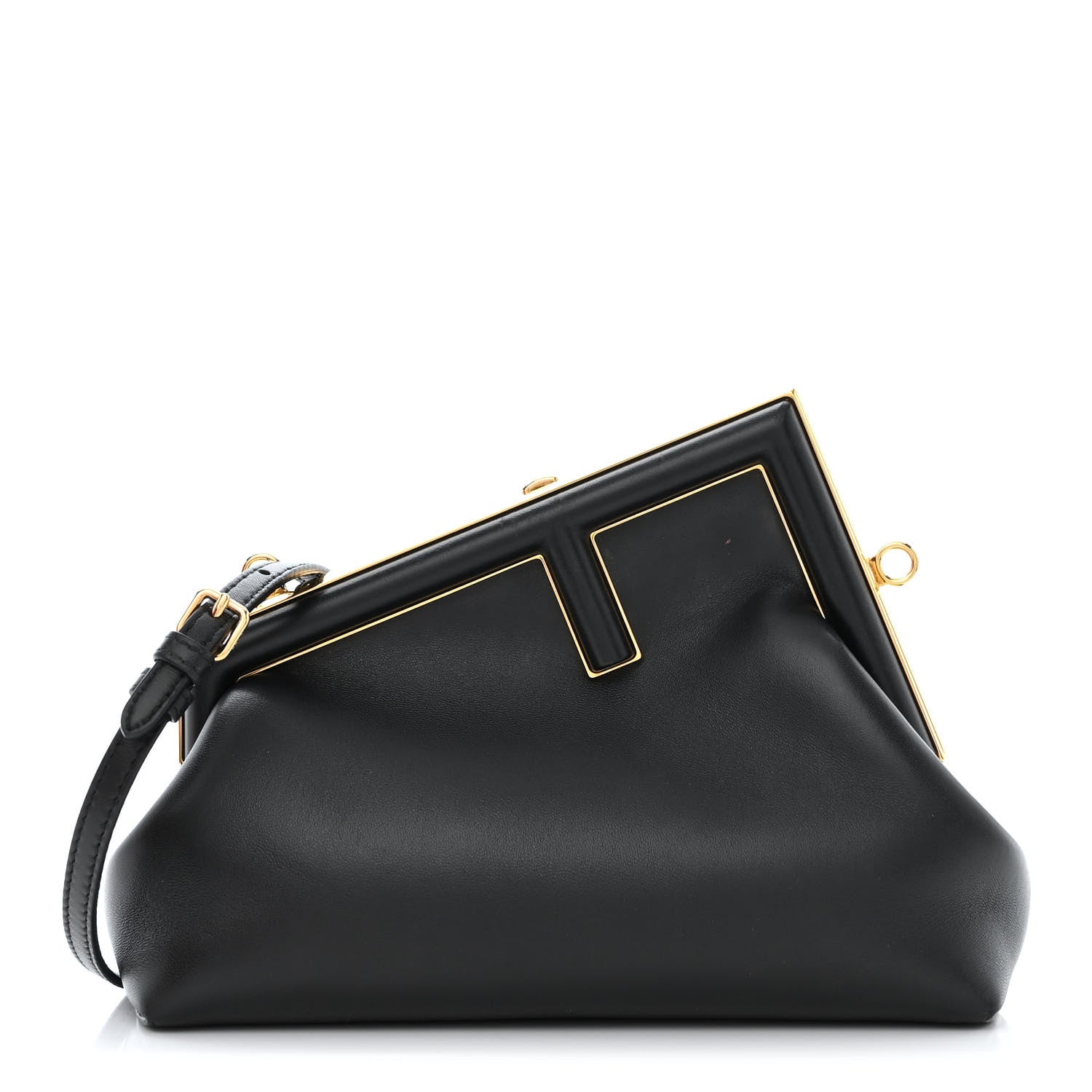 Fendi Shiny Nappa Small Fendi First Black 1 of 10