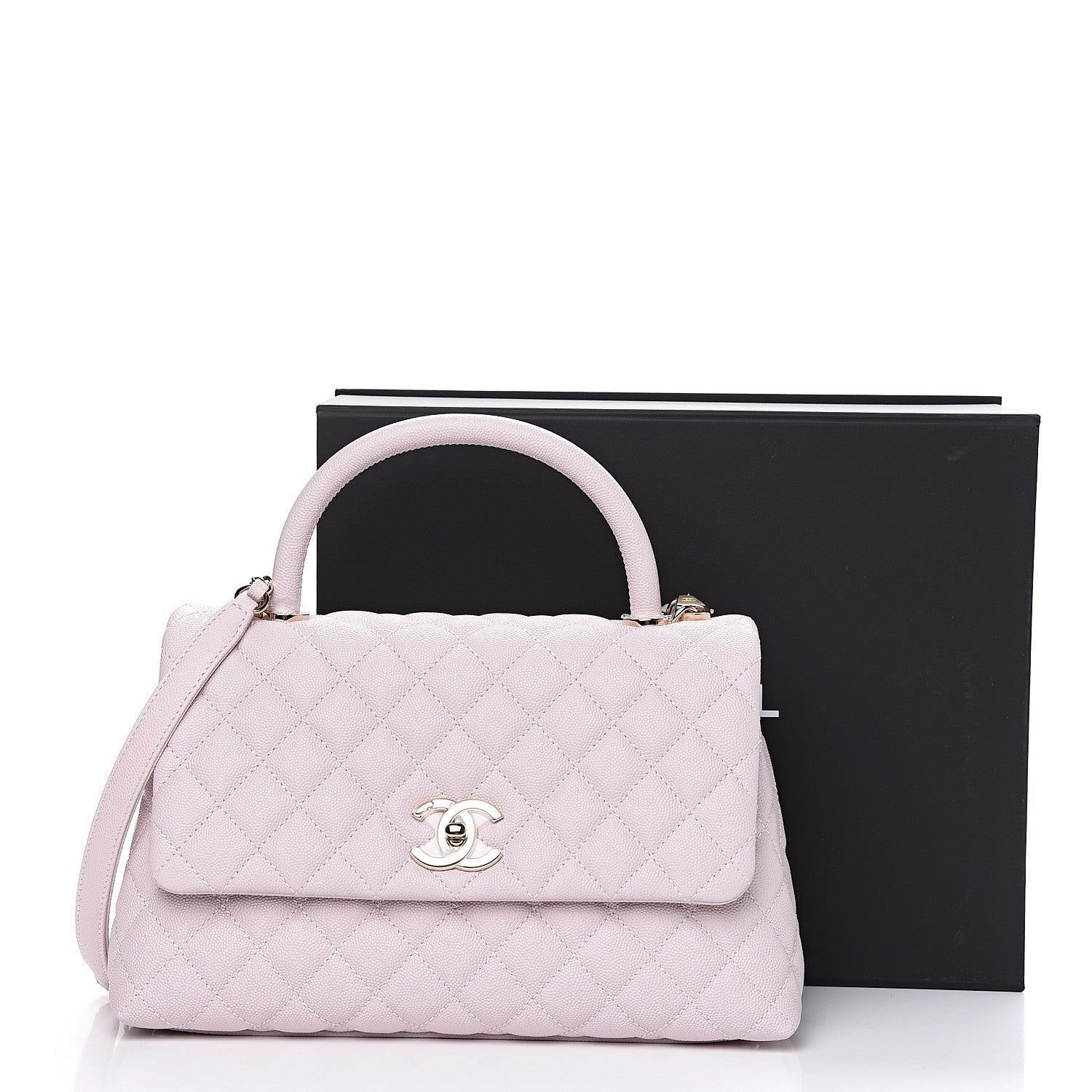 Chanel Caviar Quilted Small Coco Handle Flap Lilas Lilac 11 of 11