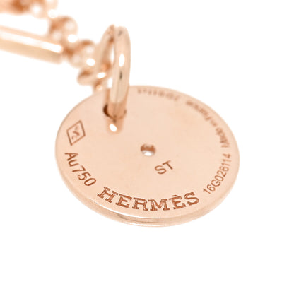 Hermes 18K Rose Gold Diamond Gambade Bracelet ST 3 of 3