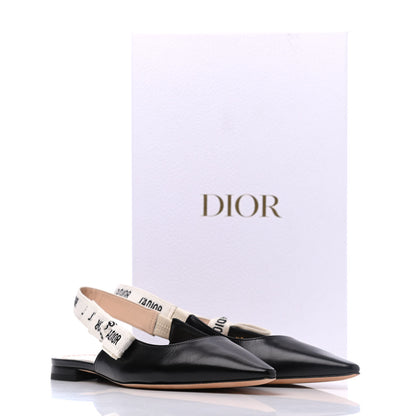 Christian Dior Lambskin Ribbon J'Adior Slingback Ballet Flats 35.5 Black 16 of 16