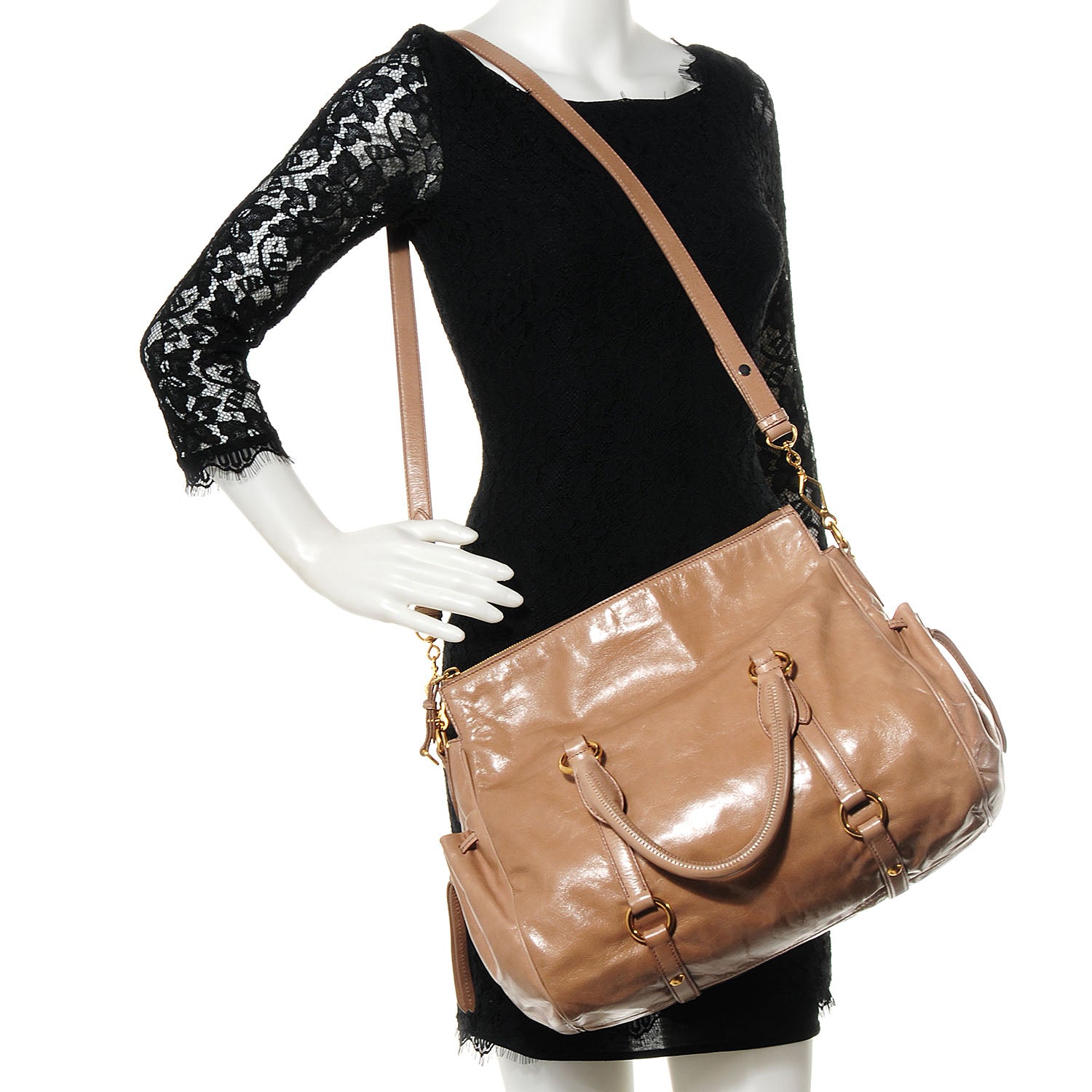 Miu Miu Vitello Lux Large Bow Bag Cammeo 2 of 8
