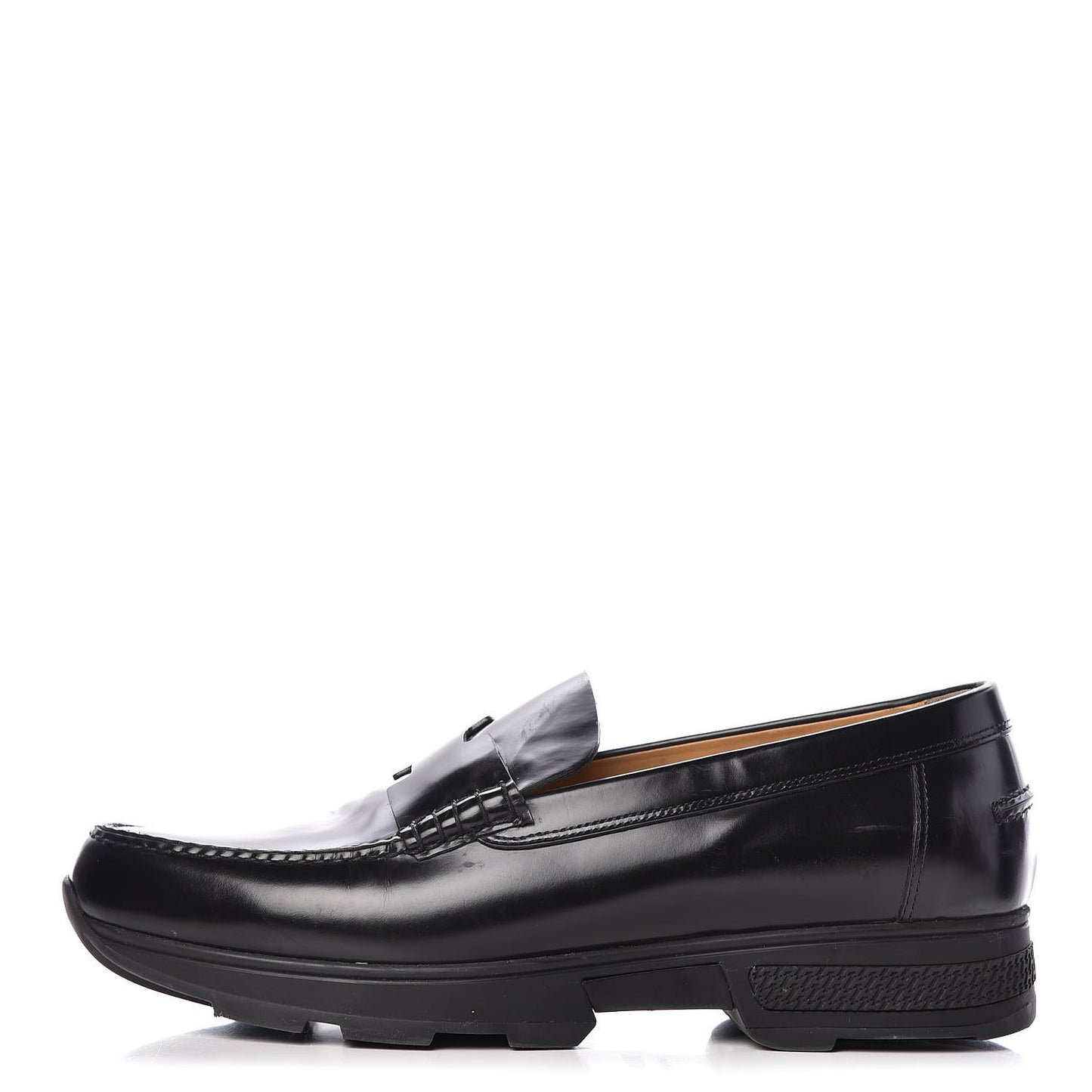 Tuscan Calfskin Opus Moccasin Loafers 42 Black
