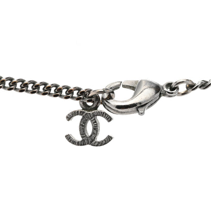 Chanel Crystal Cross Medallion Necklace Ruthenium Black 5 of 7