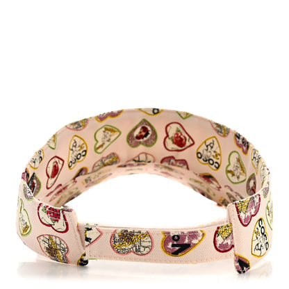 Chanel Cotton Canvas Valentine Visor Light Pink Multicolor 6 of 7