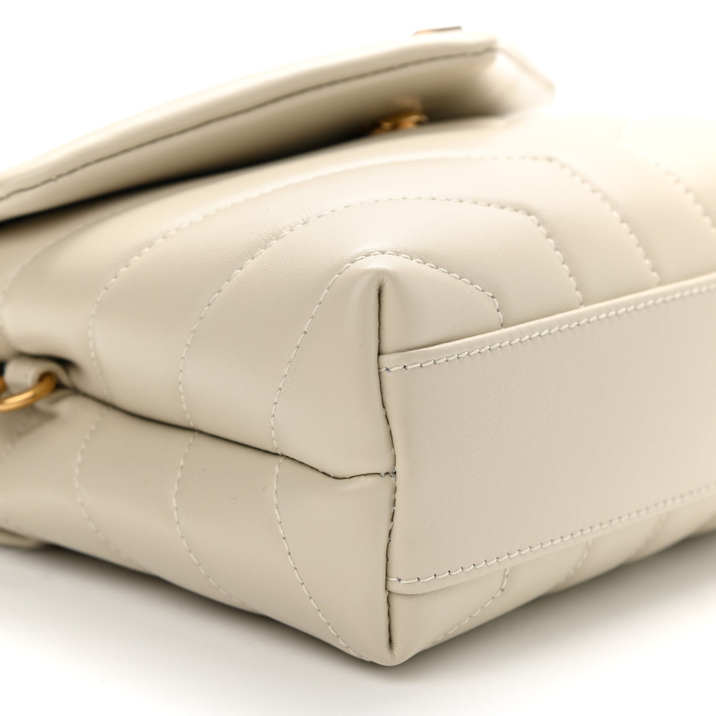 Calfskin Y Quilted Monogram Toy Loulou Crossbody Bag Crema Soft