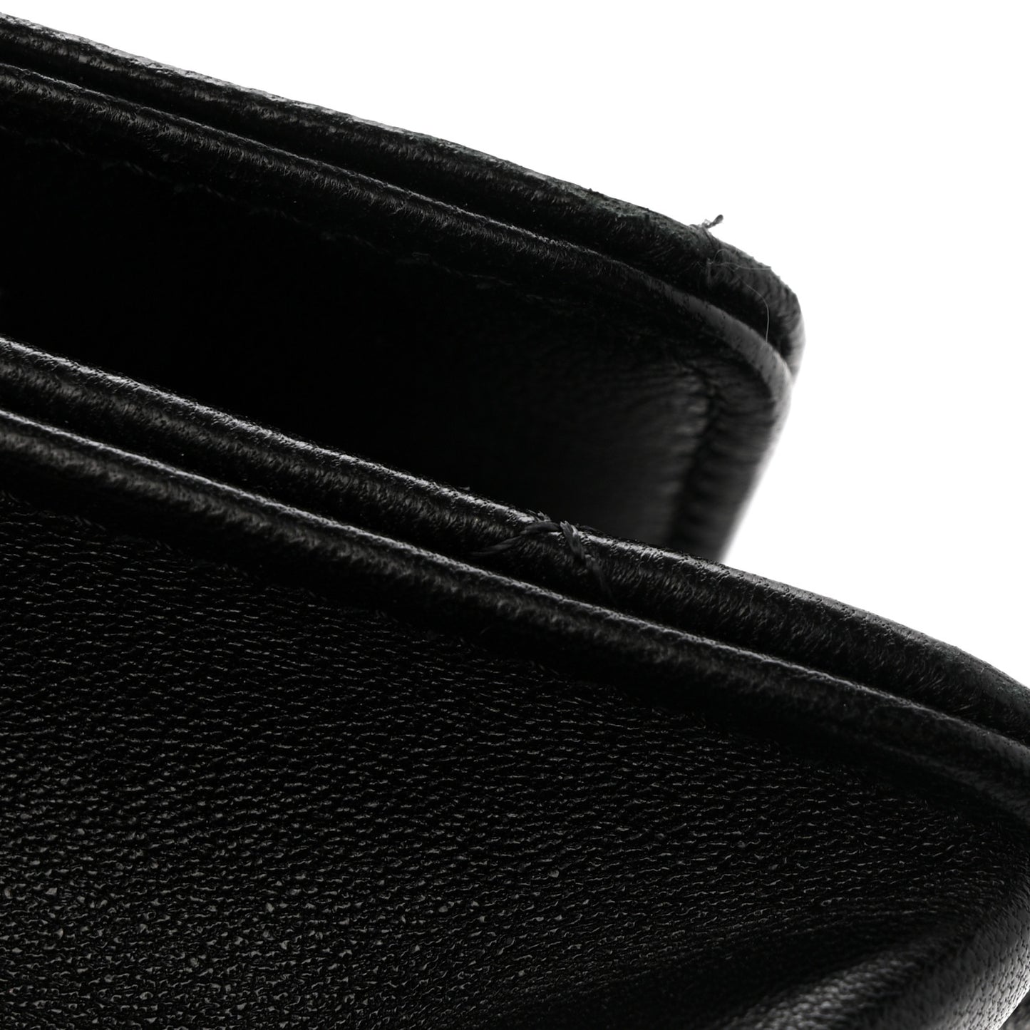 Lambskin Quilted Trendy CC Wallet On Chain WOC Black