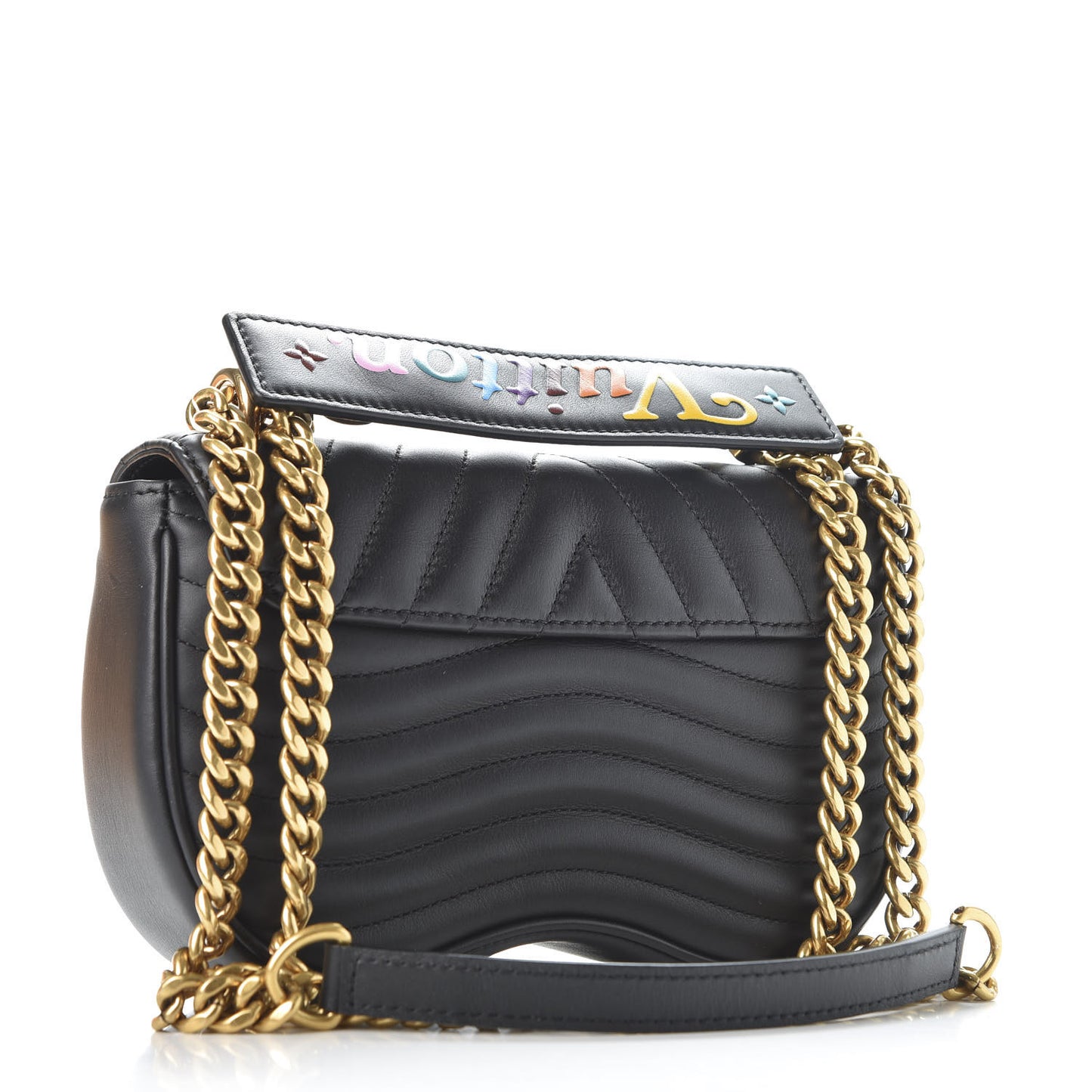 Calfskin New Wave Chain PM Black