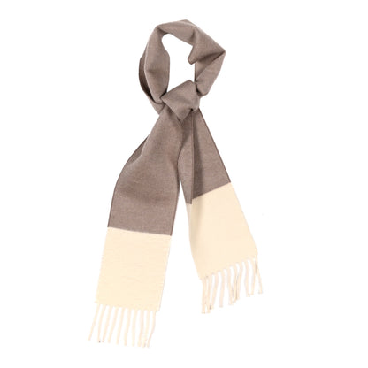 Hermes Cashmere Allumette Muffler Etoupe Ivory 1 of 3