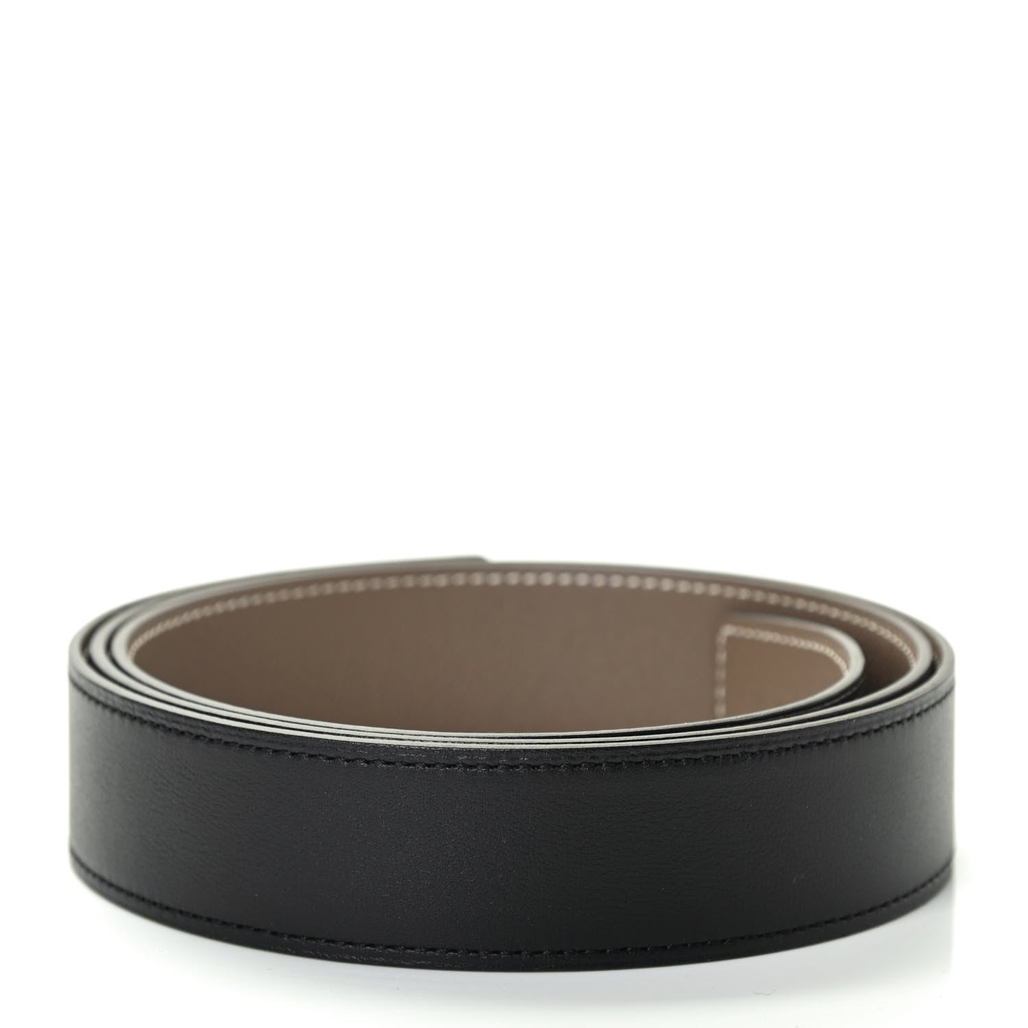 Hermes Swift Epsom 32mm Belt Strap Black Etoupe 3 of 8