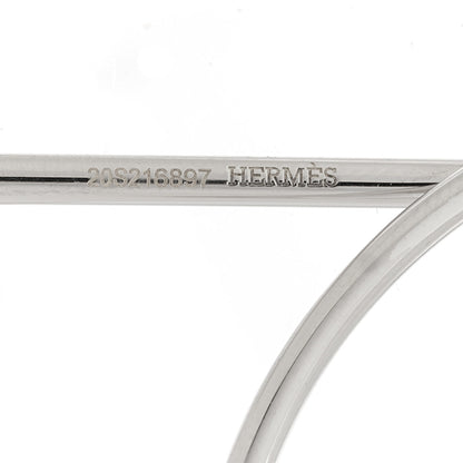 Hermes Sterling Silver MM Loop Earrings 4 of 5
