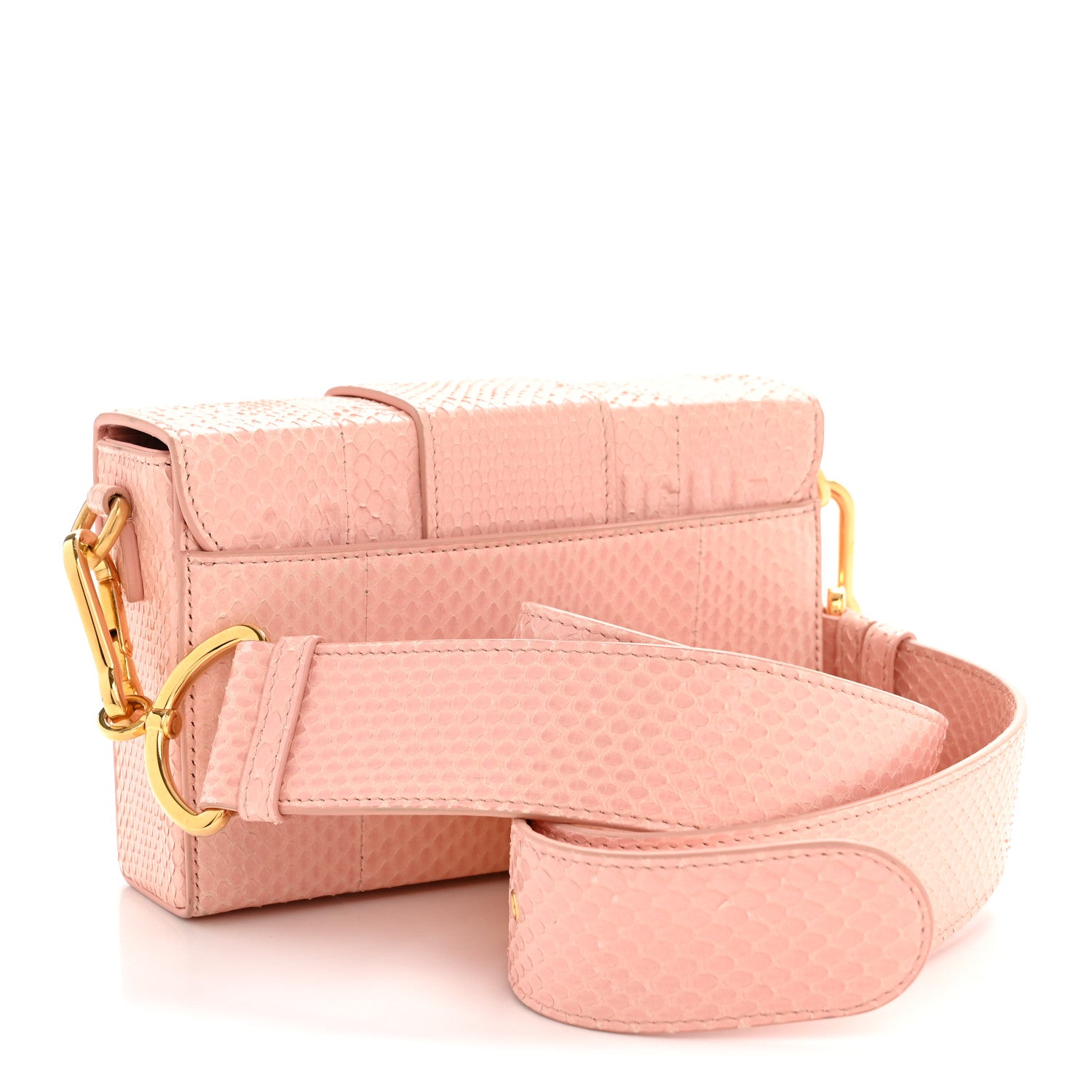 Christian Dior Snakeskin 30 Montaigne Box Bag Rose Clair 3 of 13
