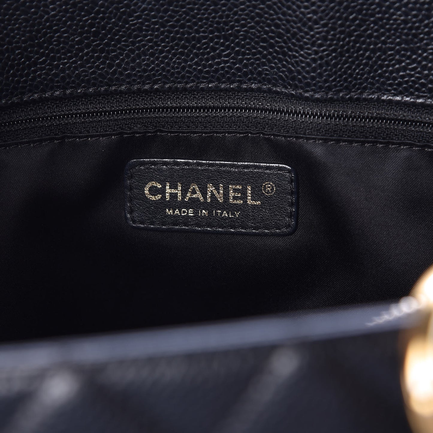 Caviar Quilted Grand Shopping Tote GST Black