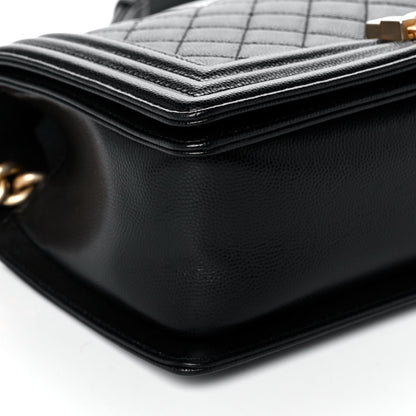 Chanel Caviar Quilted Medium Boy Flap Black 10 of 12