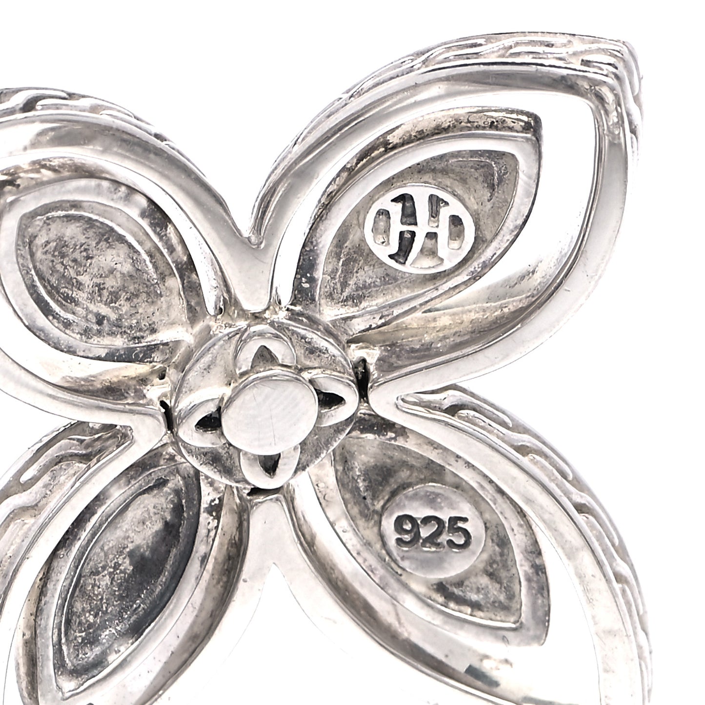 Sterling Silver Kawung Flower Cuff Bracelet