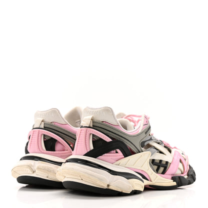 Balenciaga Mesh Nubuck Effect Fabric LED Womens Track Sneakers 38 Grey Pink Black 5 of 15