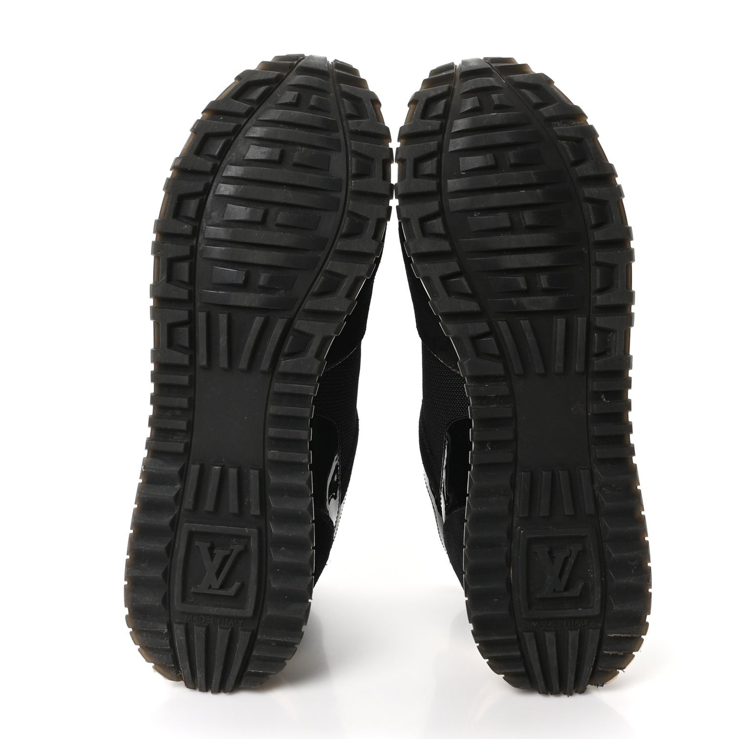 Suede Monogram Run Away Sneakers 38.5 Black