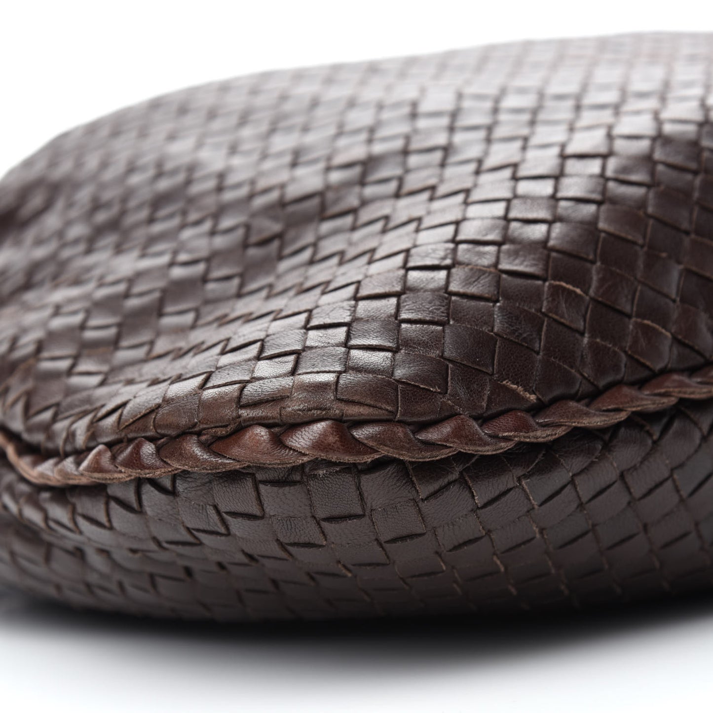Nappa Intrecciato Large Veneta Hobo Ebano