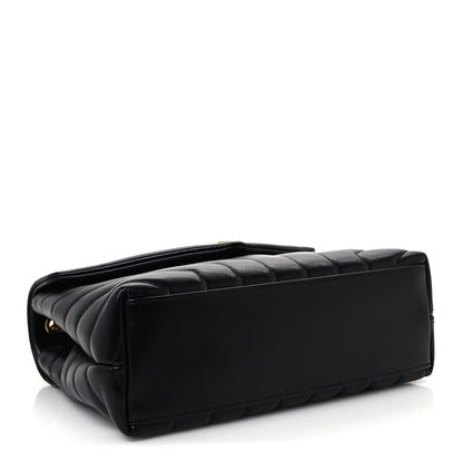 Saint Laurent Calfskin Y Quilted Monogram Small Loulou Chain Satchel Black 4 of 12